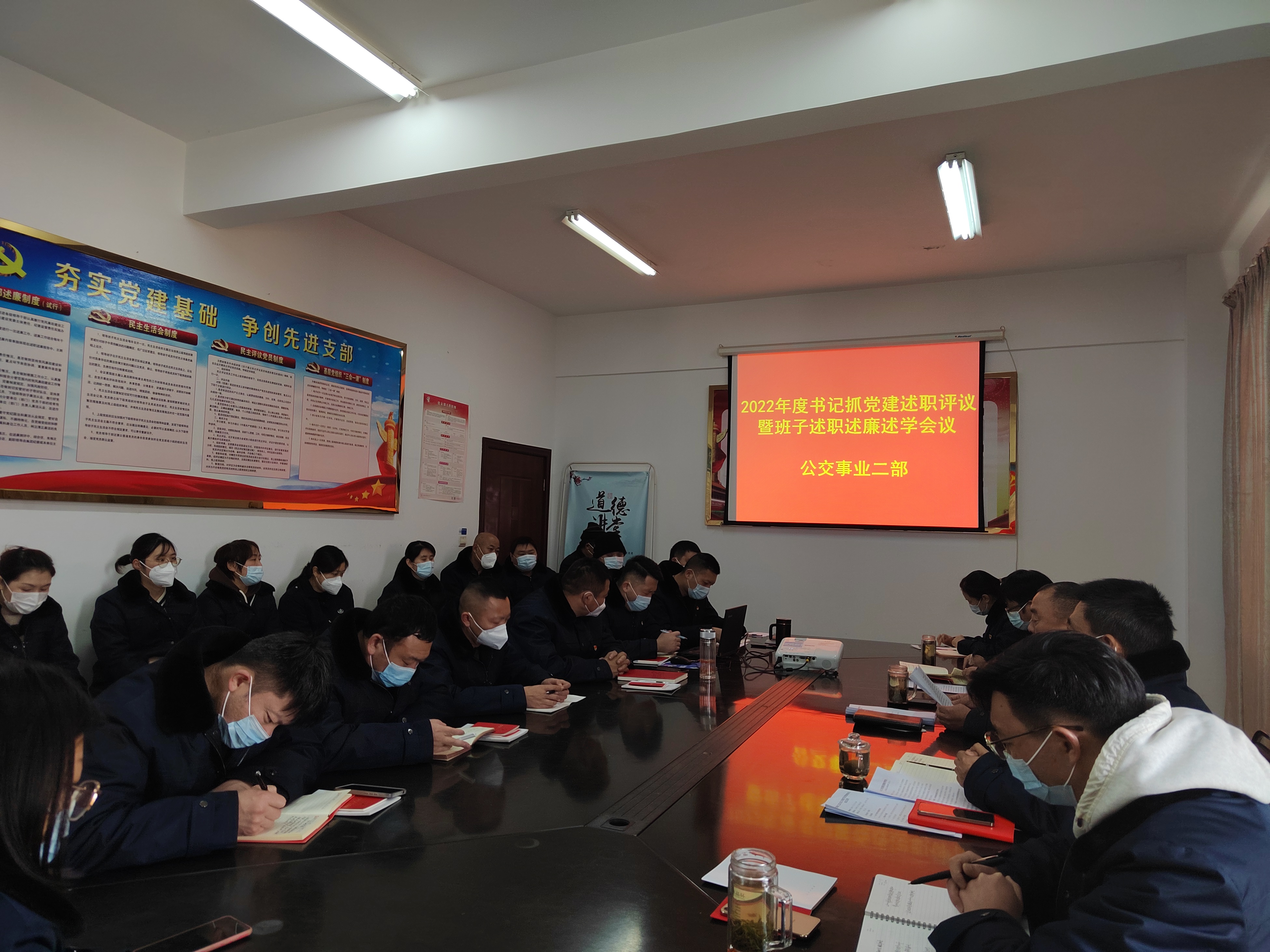 公交集團公交事業(yè)二部召開2022年度書記抓黨建述職評議暨班子述職述廉述學會議